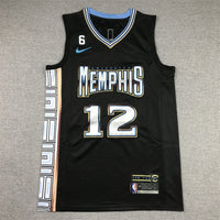 Men's Memphis Grizzlies Ja Morant #12 Black 2022/23 Swingman Jersey1 - City Edition