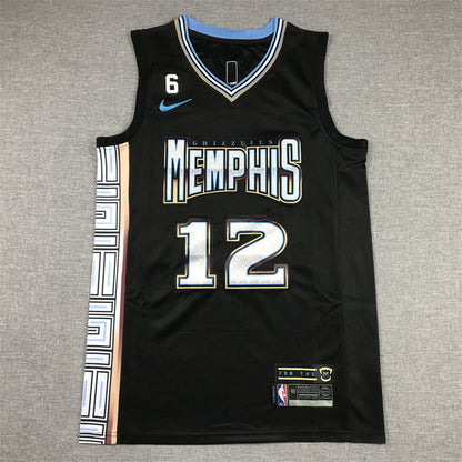 Men's Memphis Grizzlies Ja Morant #12 Black 2022/23 Swingman Jersey1 - City Edition