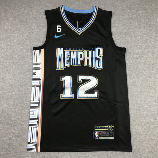 Men's Memphis Grizzlies Ja Morant #12 Black 2022/23 Swingman Jersey1 - City Edition