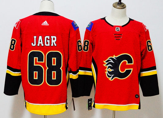 Men's Calgary Flames Jaromir Jagr #68 Red Breakaway Player Jersey1
