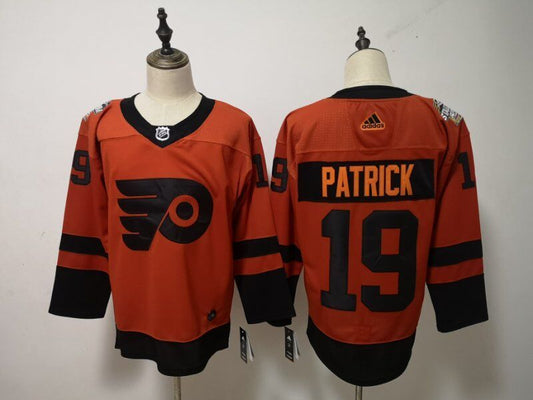 Men's Philadelphia Flyers Nolan Patrick #19 Orange Player Jersey1