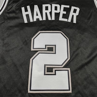 Men's San Antonio Spurs Dylan Harper #2 Black Swingman Jersey - Icon Edition