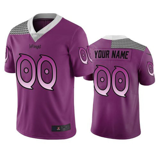 Custom1 Minnesota Vikings Purple Vapor Limited City Edition Jersey1 Stitched Jerseys Football Jerseys