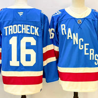 Men's New York Rangers Vincent Trocheck #16 Blue Breakaway Player Jersey
