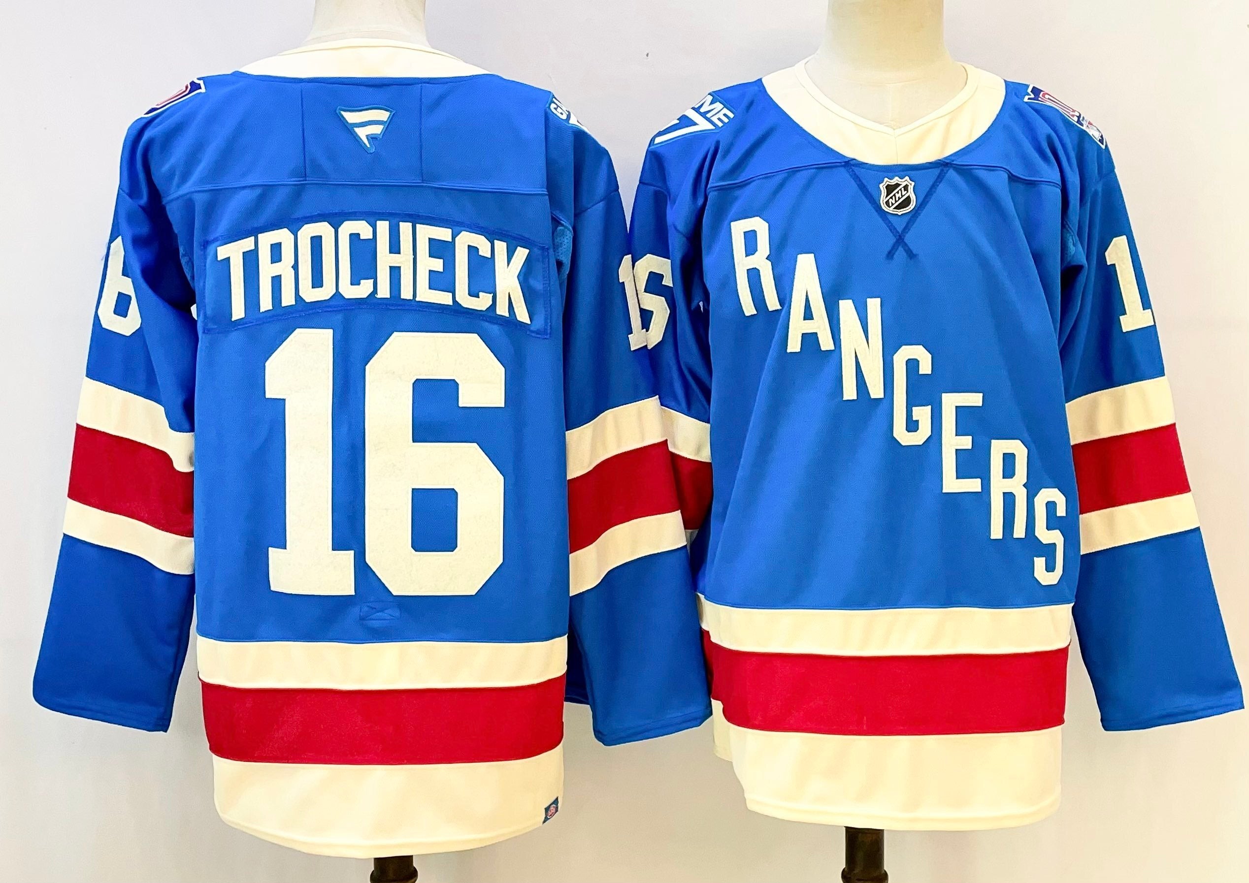 Men's New York Rangers Vincent Trocheck #16 Blue Breakaway Player Jersey