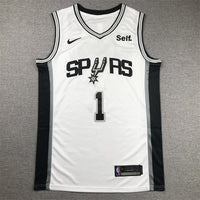 Men's San Antonio Spurs Victor Wembanyama #1 White 2022/23 Swingman Jersey1 - Association Edition