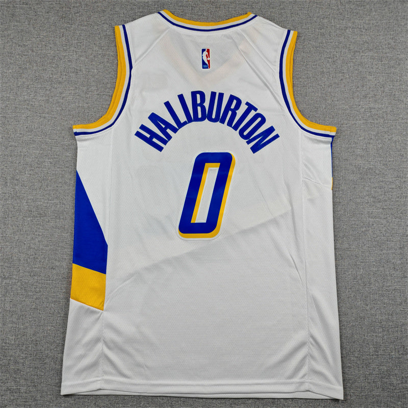 Men's Indiana Pacers Tyrese Haliburton #0 White 2025/26 Swingman Jersey - City Edition
