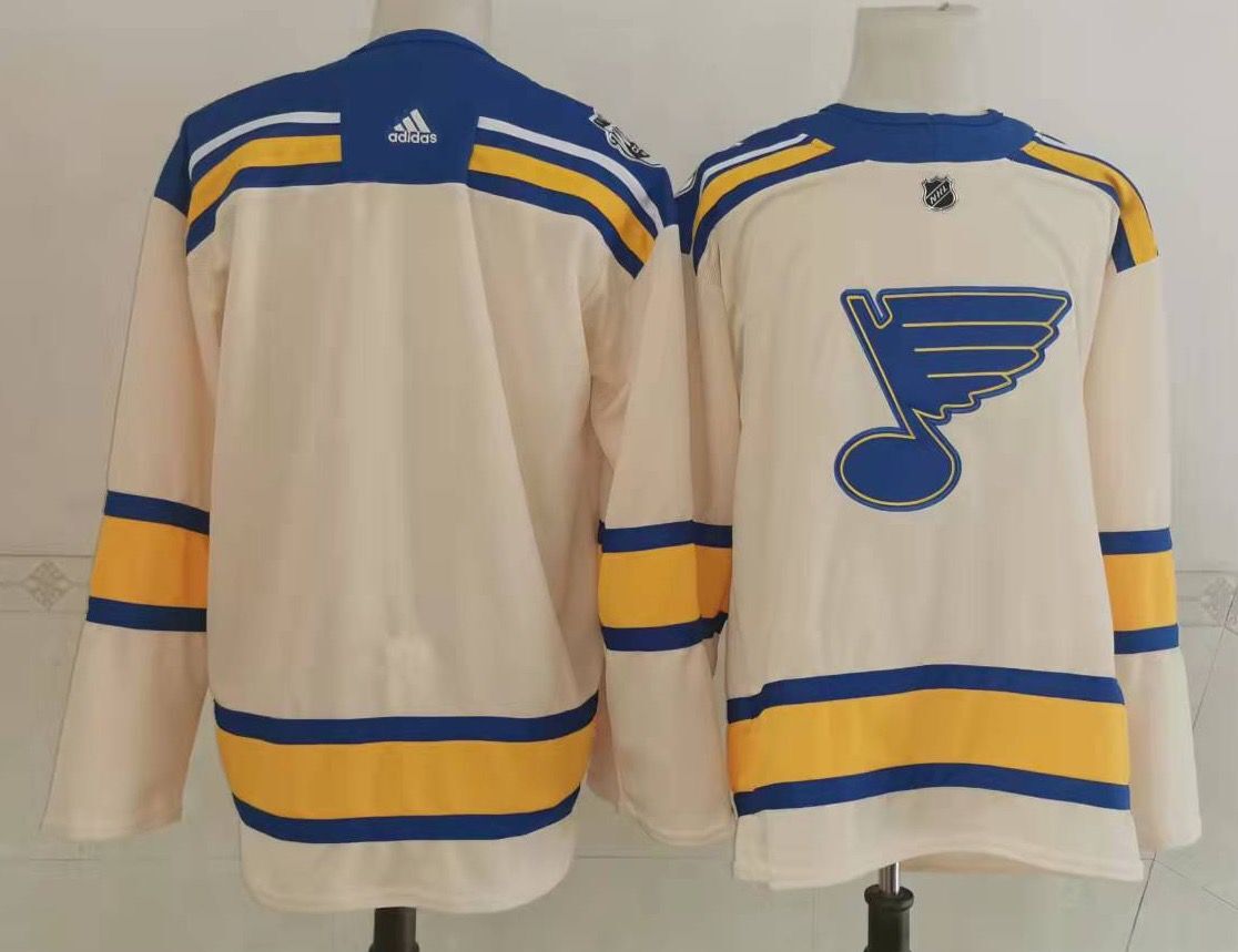 Men's St. Louis Blues Cream Blank Jersey1
