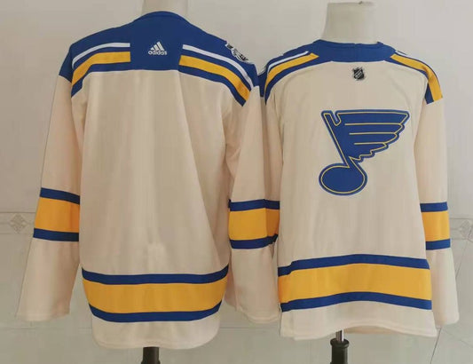 Men's St. Louis Blues Cream Blank Jersey1