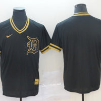 Men's Detroit Tigers Black Blank Replica Jersey1