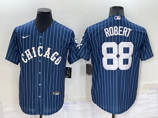 Men's Chicago White Sox Luis Robert #88 Blue Replica Baseball Jersey1