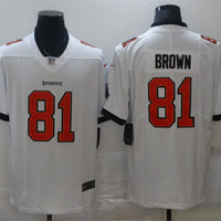 Men's Tampa Bay Buccaneers Antonio Brown #81 White Game Jersey1
