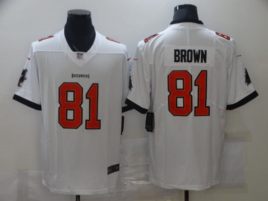 Men's Tampa Bay Buccaneers Antonio Brown #81 White Game Jersey1