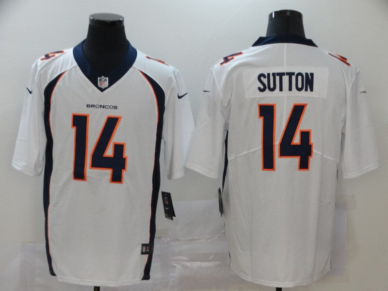 Men's Denver Broncos Courtland Sutton #14 White Game Jersey1