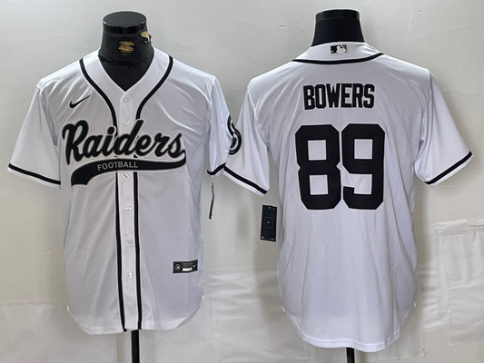 Men's Las Vegas Raiders Brock Bowers #89 White Game Jersey1
