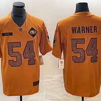 Men's San Francisco 49ers Fred Warner #54 Brown 2023 Salute To Service Retired Player Limited Jersey1
