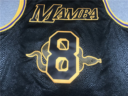 Men's Los Angeles Lakers #8-24 NBA Black Mamba Swingman Jersey1