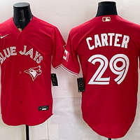 Men's Toronto Blue Jays Joe Carter #29 Red Limited Player Jersey
