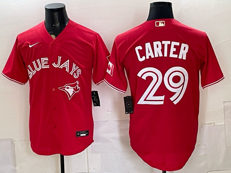 Men's Toronto Blue Jays Joe Carter #29 Red Limited Player Jersey