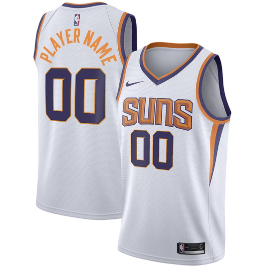 Men's Phoenix Suns White 2020/21 Swingman Custom Jersey1 - Association Edition