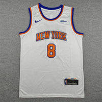 Men's New York Knicks OG Anunoby #8 White Swingman Jersey - Association Edition