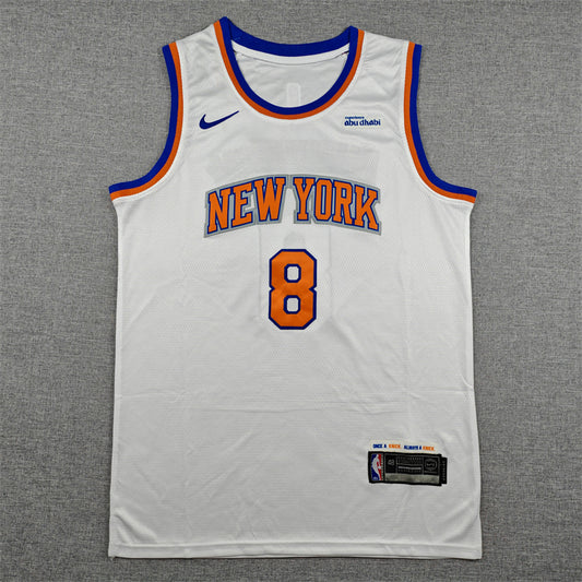 Men's New York Knicks OG Anunoby #8 White Swingman Jersey - Association Edition