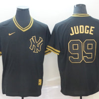 Men's New York Yankees Aaron Judge #99 Black Authentic Game Jersey1
