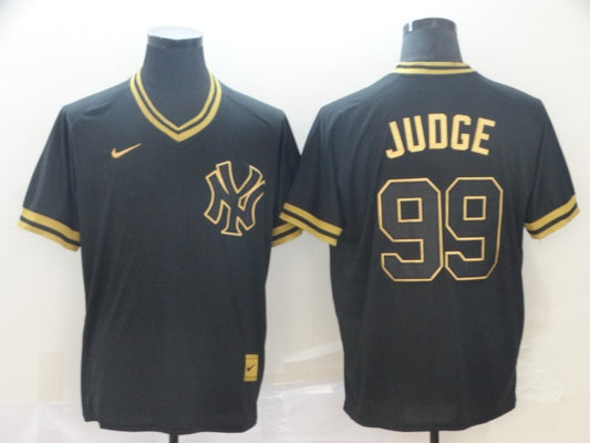 Men's New York Yankees Aaron Judge #99 Black Authentic Game Jersey1