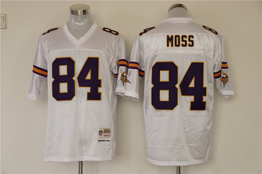 Men's Minnesota Vikings Randy Moss Mitchell & Ness White Legacy Replica Jersey1