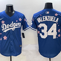 Men's Los Angeles Dodgers Fernando Valenzuela #34 Royal Game Jersey