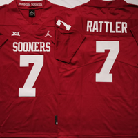 Men's Oklahoma Sooners Spencer Rattler #7 Crimson Player Game Jersey