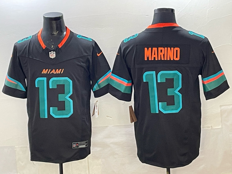 Dan Marino Miami Dolphins Pitch Blue Jersey