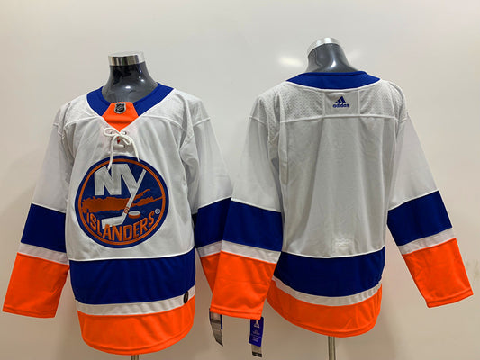 Men's New York Islanders White Breakaway Away Blank Jersey1