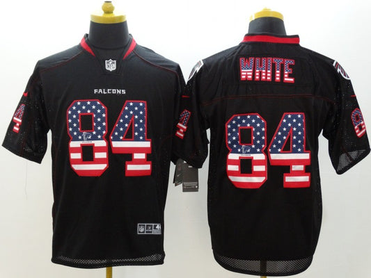 Men's Atlanta Falcons Roddy White #84 Black Game Jersey1