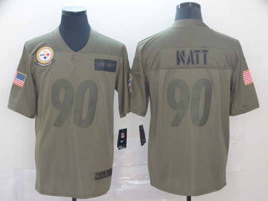 Men's Pittsburgh Steelers T.J. Watt #90 Brown Game Jersey1