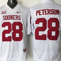Men's Oklahoma Sooners Adrian Peterson #28 White Player Game Jersey