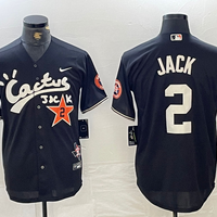 Men's Houston Astros #2 Black Limited Player Jersey1 Joint Edition