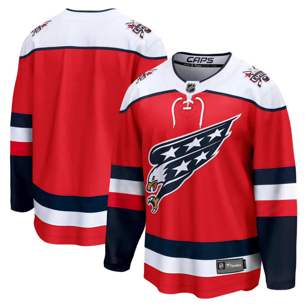 Men's Washington Capitals Fanatics Red Alternate Breakaway Blank Jersey