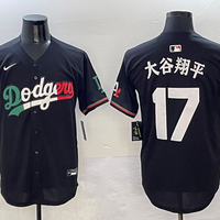 Men's Los Angeles Dodgers Shohei Ohtani Black Game Jersey1