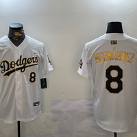Men's Los Angeles Dodgers Enrique Hernandez #8 White Game Jersey1