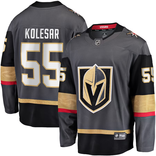 Men's Vegas Golden Knights Keegan Kolesar #55 Gray Alternate Breakaway Player Jersey1