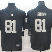 Men's Las Vegas Raiders Tim Brown #81 Black Game Player Jersey1