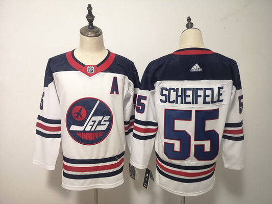 Men's Winnipeg Jets Mark Scheifele #55 White Player Game Jersey1