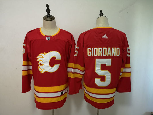 Men's Calgary Flames Mark Giordano #5 Red Home Breakaway Player Jersey1