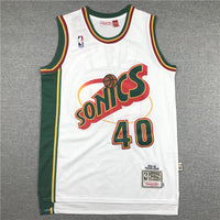 Shawn Kemp #40 Seattle SuperSonics White Throwback Swingman Jersey - JerseysFreak