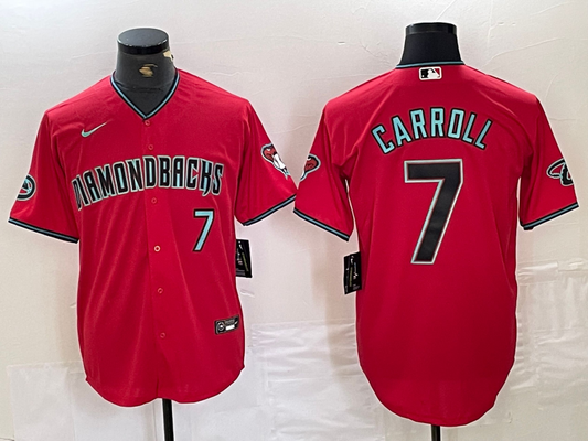Men's Arizona Diamondbacks Corbin Carroll #7 Red Replica Player Jersey1