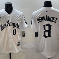Men's Los Angeles Dodgers Enrique Hernandez #8 White Team Player Jersey