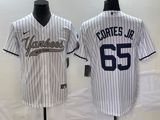 Men's New York Yankees Nestor Cortes Jr. #65 White Player Jersey1 Joint Edition