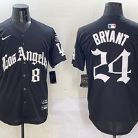 Men's Los Angeles Dodgers Kris Bryant #8-24 Black Player Game Jersey