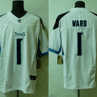 Men's Tennessee Titans Cameron Ward #1 White Player Jersey